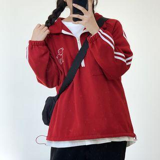 Printed Zip Pullover