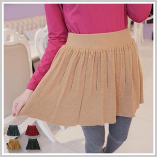 Pleated Knit Skirt