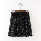 Sequined Flared Skirt