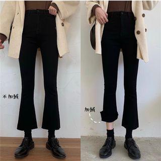 High Waist Crop Boot-cut Pants
