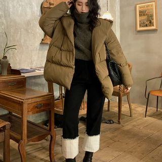 Fleece Panel Straight Leg Jeans