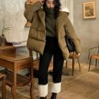 Fleece Panel Straight Leg Jeans