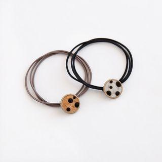 Dotted Square / Disc Hair Tie