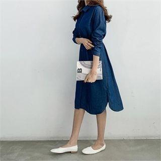 Denim Shirtdress With Belt