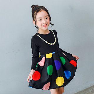 Long-sleeved Gather-waist Sheath Dress
