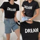 Dream Printed Cropped T-shirt