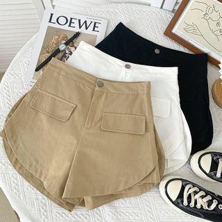 Side-slit High-waist Hot Shorts