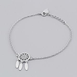 Dream Catcher Sterling Silver Bracelet Silver - One Size