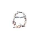 925 Sterling Silver Fashion And Elegant Geometric Round Bird Freshwater Pearl Brooch With Cubic Zirconia Silver - One Size