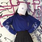 Dragon Embroidery Pocket Sweatshirt