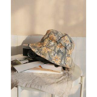 Floral Print Bucket Hat Floral - One Size