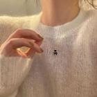Bear Necklace Black - One Size
