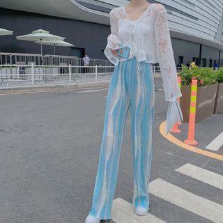 Lace Light Jacket / Print Pants