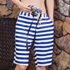 Striped Drawstring Swim Shorts