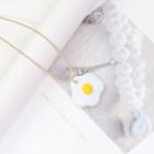 Ceramic Sunny Side Up Egg Necklace