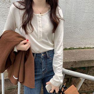 Henley Knit Top (various Designs)