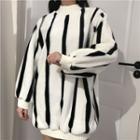 Striped Fleece Long Top