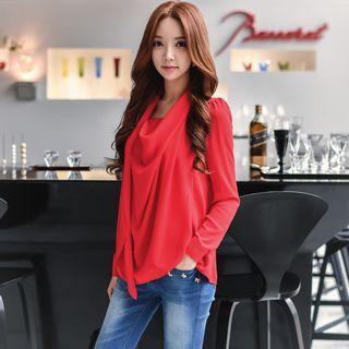 Cowlneck Chiffon Blouse