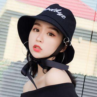 Hoop-detail Strappy Bucket Hat