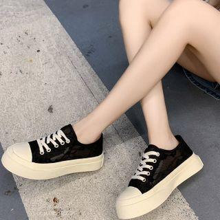 Platform Lace Up Lace Sneakers