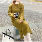 Set: Sweater + Midi Fitted Knit Skirt