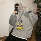 Loose-fit Cartoon-print Hoodie