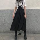 Short-sleeve Plain Shirt / Midi Jumper Dress