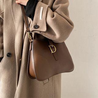 Lettering Buckle Crossbody Bag