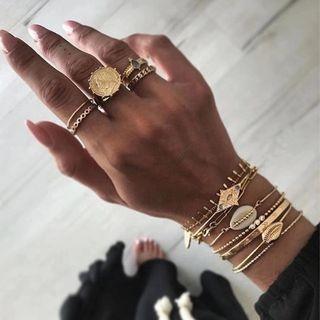 Set Of 5: Metal Ring As Shown In Figure - One Size