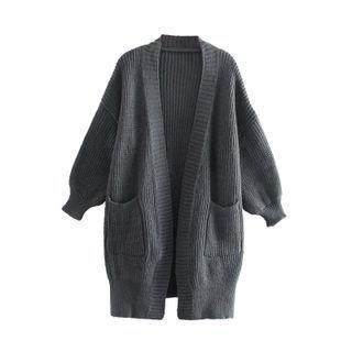 Open-front Cardigan Gray - S