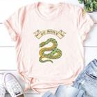 Short-sleeve Snake Print T-shirt