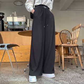 Patch-detail Wide-leg Sweatpants