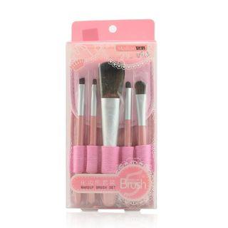 Set Of 6: Makeup Brush + Bag