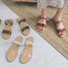 Transparent Flat Slide Sandals