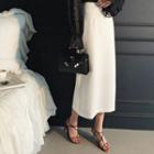 Zip-back Long H-line Skirt