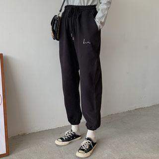 Long-sleeve Mock-neck T-shirt / Harem Sweatpants