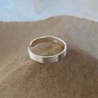Brushed Sterling Silver Open Ring E315 - Silver - One Size