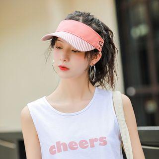 Color Panel Linen Cotton Visor Hat