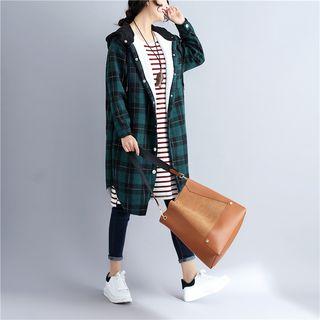 Fleece Lined Plaid Coat