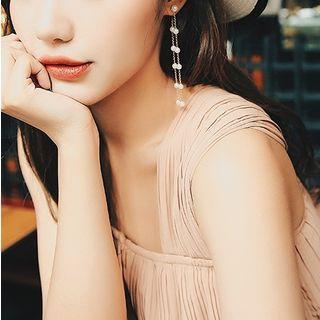 Beaded Line Earrings