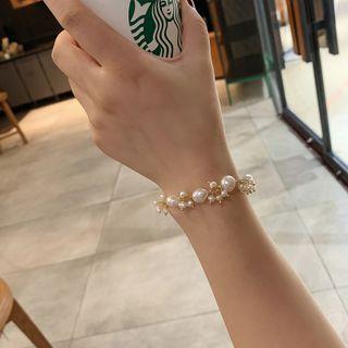 Freshwater Pearl Bracelet 1 Pc - Gold - One Size