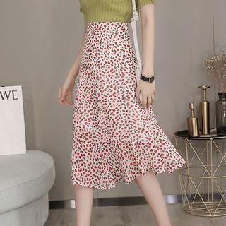 Floral Mermaid Midi Skirt