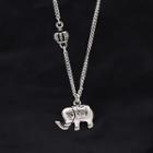 Elephant Pendant Sterling Silver Necklace Silver - One Size
