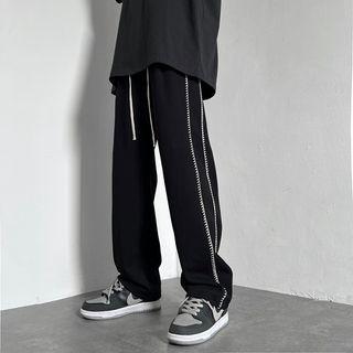 Drawstring-waist Straight Leg Sweatpants