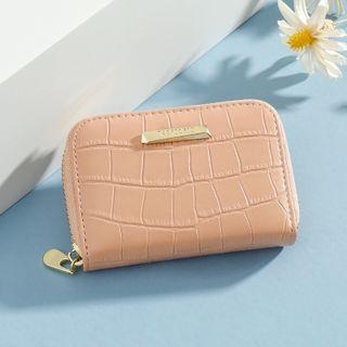 Croc Grain Zip Wallet