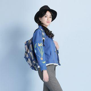 Embroidered Cropped Jacket