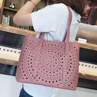 Set: Perforated Tote Bag + Pouch