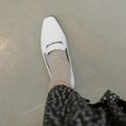 Cutout-detail Square-toe Loafers