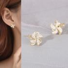 Rotatable Windmill Rhinestone Sterling Silver Earring