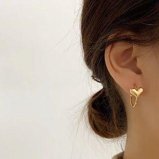 Heart Alloy Hoop Earring